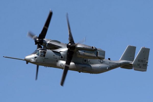 Horizontal flight of an \"Osprey\" “Osprey” horizontal flight